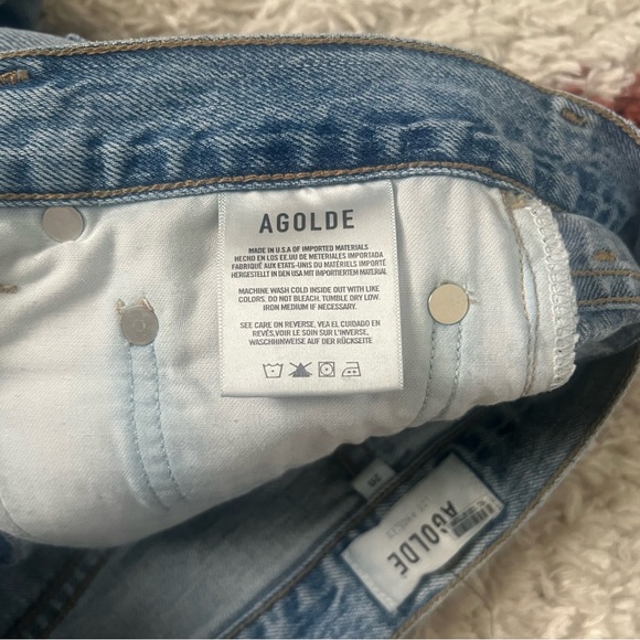 Agolde Criss Cross Upsized Denim Jeans 26/2 - Picture 8 of 14